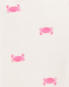 Baby Girl Crab Print Bike Shorts - Ivory, image 3 of 4 slides
