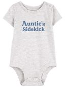 Grey - Baby Auntie's Sidekick Cotton Bodysuit