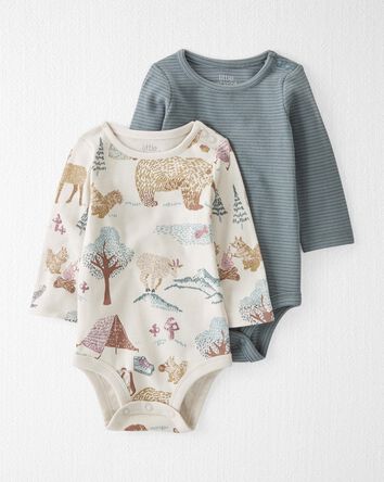 Baby Organic Cotton 2-Pack Bodysuits, 