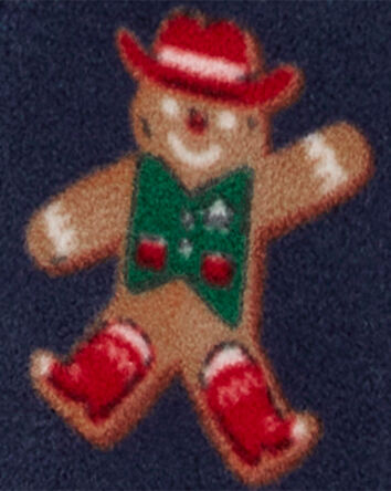 Toddler 1-Piece Gingerbread Fleece Footie Pajamas
, 