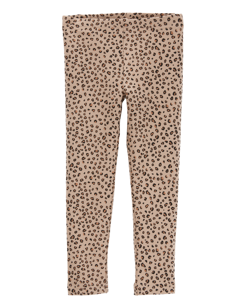 Baby Cotton Leopard Stretch Leggings, image 1 of 5 slides