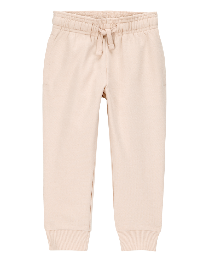 Toddler Pull-On Drawstring Joggers - Khaki, image 1 of 6 slides