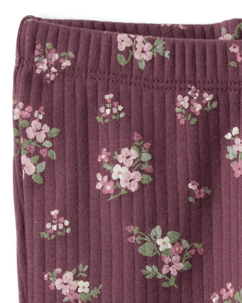 Baby 2-Pack Organic Cotton Rib Leggings, image 3 of 4 slides