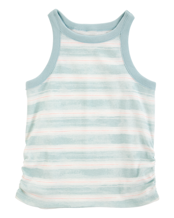 Kid Striped Ribbed Tank Top - Green, 