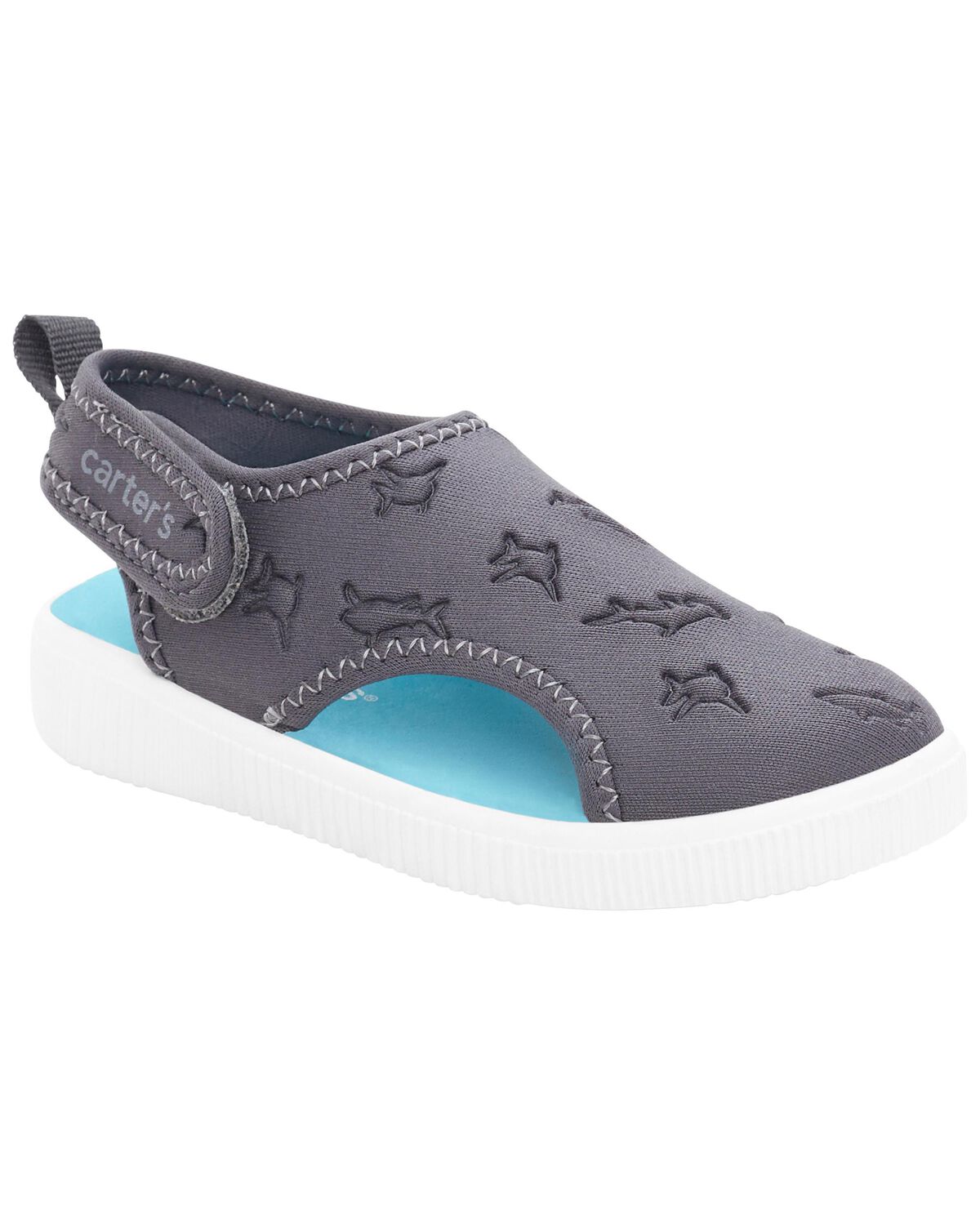 Grey Kid Dinosaur Water Shoes