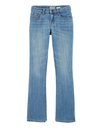Kid Medium Blue Wash Boot-Cut Jeans, 
