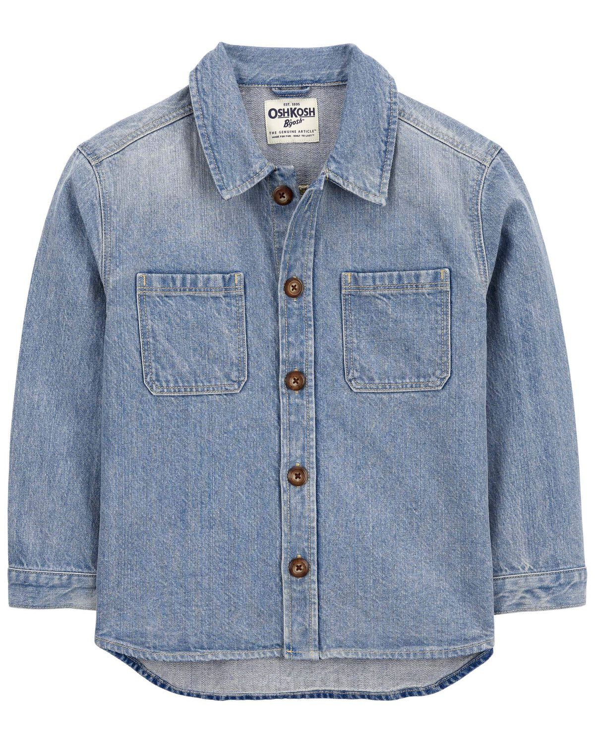 Blue Kid Denim Shacket