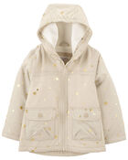 Toddler Star Foil Mid-Weight Fleece-Lined Jacket, image 1 of 3 slides