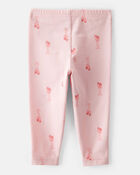 Baby Girl Cotton Ballerina Stretch Leggings - Pink, image 2 of 4 slides