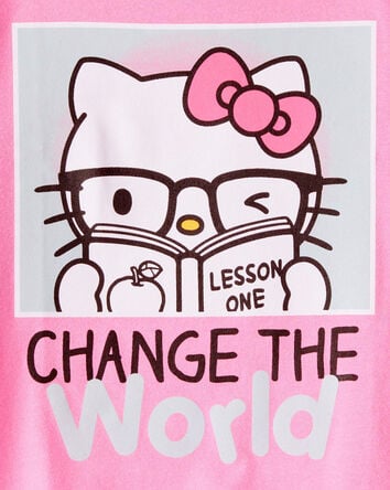Kid Hello Kitty "Change The World" Short-Sleeve Graphic Tee - Pink, 