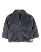 Baby Zip-Up Sherpa Cardigan, image 1 of 4 slides