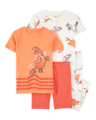 Baby 4-Piece Beach Crab 100% Snug Fit Cotton Pajamas - Orange, image 1 of 4 slides