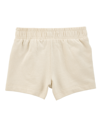 Baby Pull-On French Terry Shorts - Ivory, 