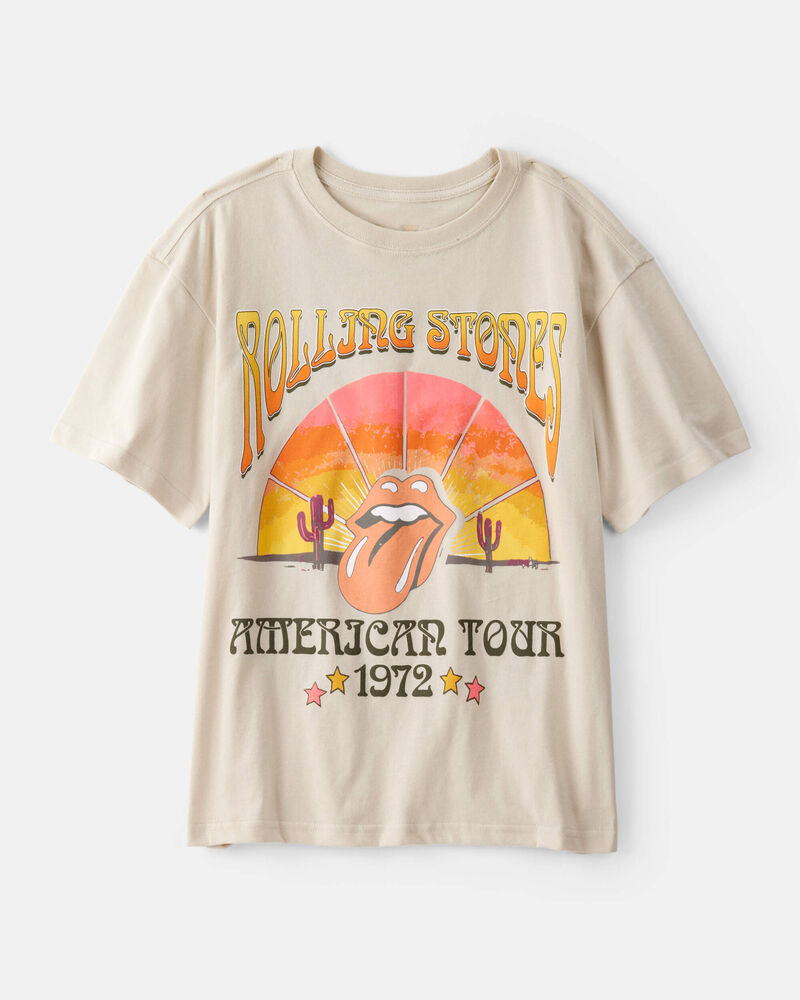 Kid Rolling Stones Short-Sleeve Graphic Tee - Cream, image 1 of 4 slides