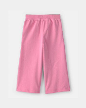 Toddler Girl French Terry Wide-Leg Pants - Pink, 