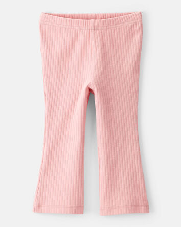 Baby Girl Cotton Flare Leggings - Pink, 