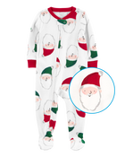 Toddler 1-Piece  Santa Fleece Footie Pajamas
, image 2 of 5 slides