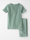 Tropical Green - Toddler Organic Cotton Ribbed Pajamas Set