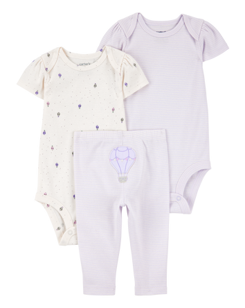 Baby Girl 3-Piece Hot Air Balloon Little Character Set® - Purple, 