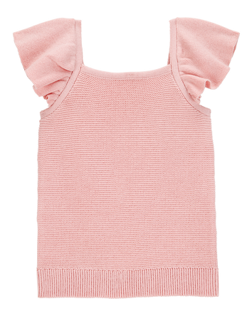 Baby Flutter-Sleeve Rib Tank - Pink, 