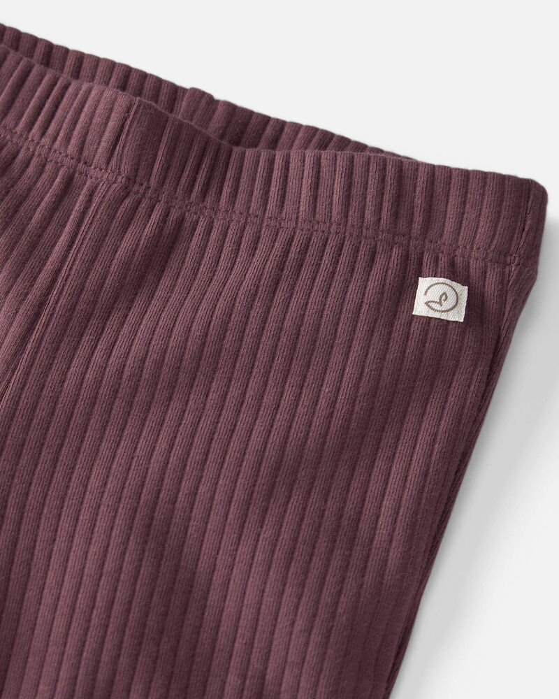 Toddler 2- Pack Organic Cotton Ribbed Leggings, image 2 of 3 slides