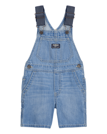 Toddler Denim Shortalls - Blue, 