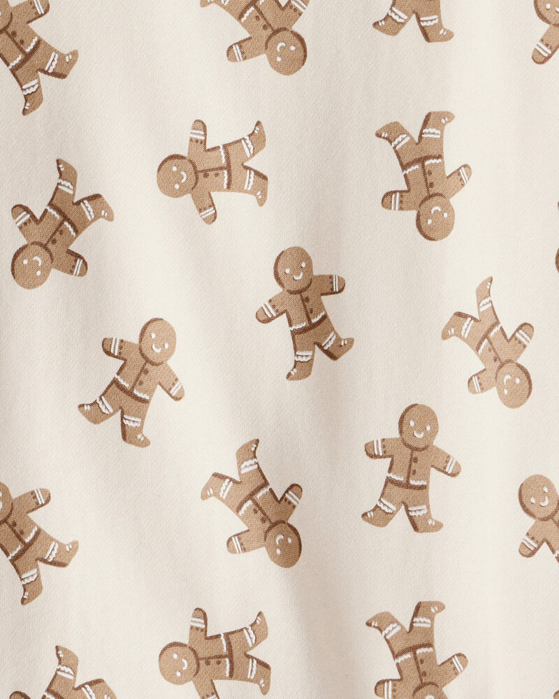 Kid Gingerbread Man Holiday Pullover Made with Organic Cotton, image 3 of 5 slides