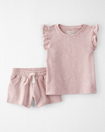 Toddler 2-Piece Seahorse-Print Set Made with Organic Cotton, 