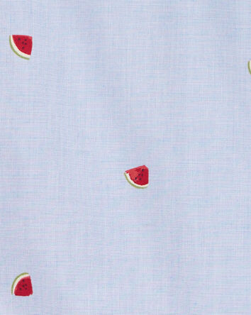 Toddler Watermelon Print Button-Front Shirt, 