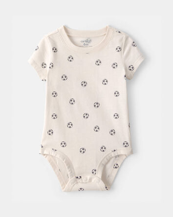 Baby Soccer Graphic Bodysuit - Ivory, 