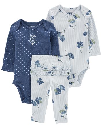 Baby 3-Piece Floral Little Character Set, 