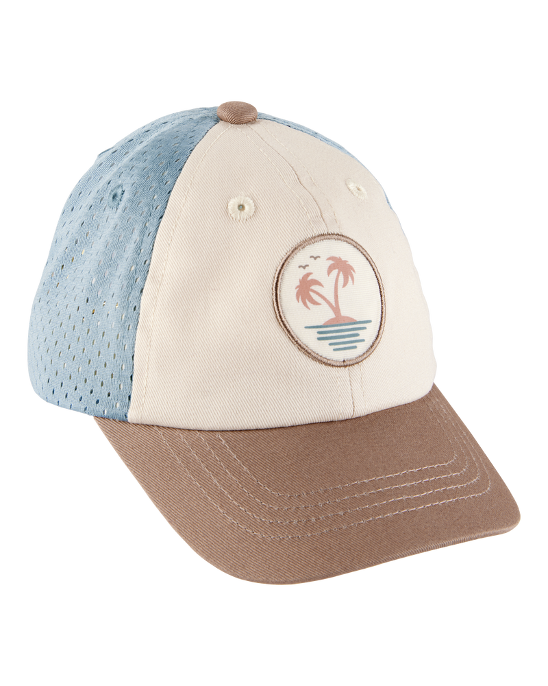 Baby Palm Tree Colorblock Baseball Hat - Tan, image 1 of 2 slides