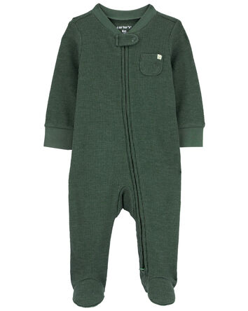 1-Piece Thermal Textured Footie Pajamas, 