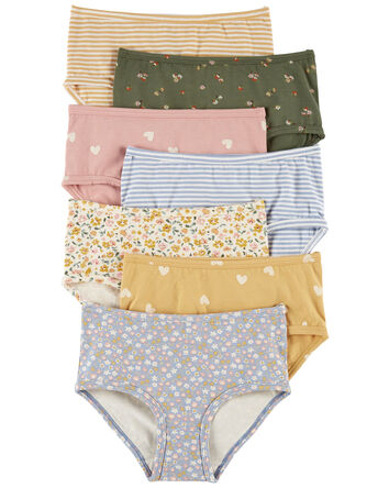 7-Pack Floral Stretch Cotton Underwear, 