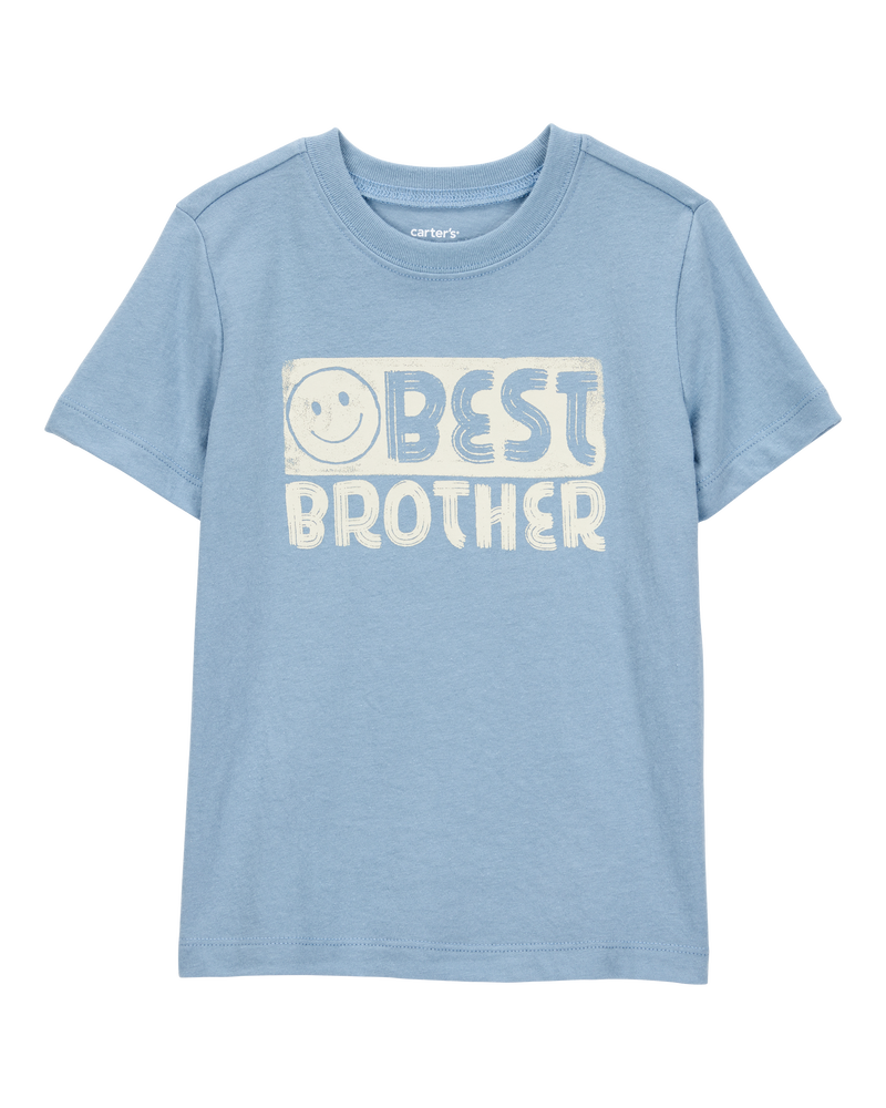 Toddler Best Brother Short-Sleeve Graphic Tee - Blue, image 1 of 3 slides