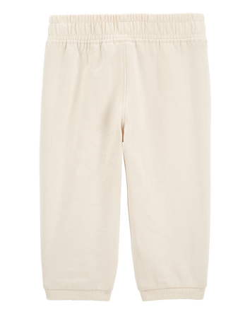Baby Pull-On French Terry Joggers - Cream, 