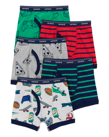 5-Pack Cotton Boxer Briefs Underwear, 