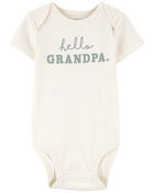 Baby Hello Grandpa Announcement Bodysuit, image 1 of 4 slides