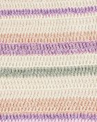 Girls Striped Crochet Knit Shorts, image 4 of 5 slides