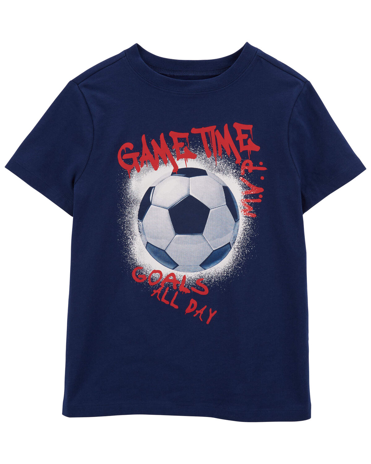 Navy Kid Soccer Graphic Tee
