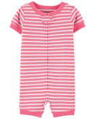 Baby 1-Piece Striped 100% Snug Fit Cotton Romper Pajamas, image 1 of 2 slides