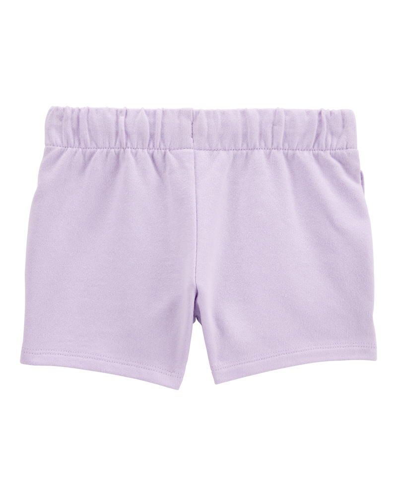 Toddler Girl Pull-On French Terry Shorts - Purple, image 4 of 6 slides