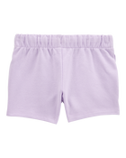 Toddler Girl Pull-On French Terry Shorts - Purple, image 4 of 6 slides