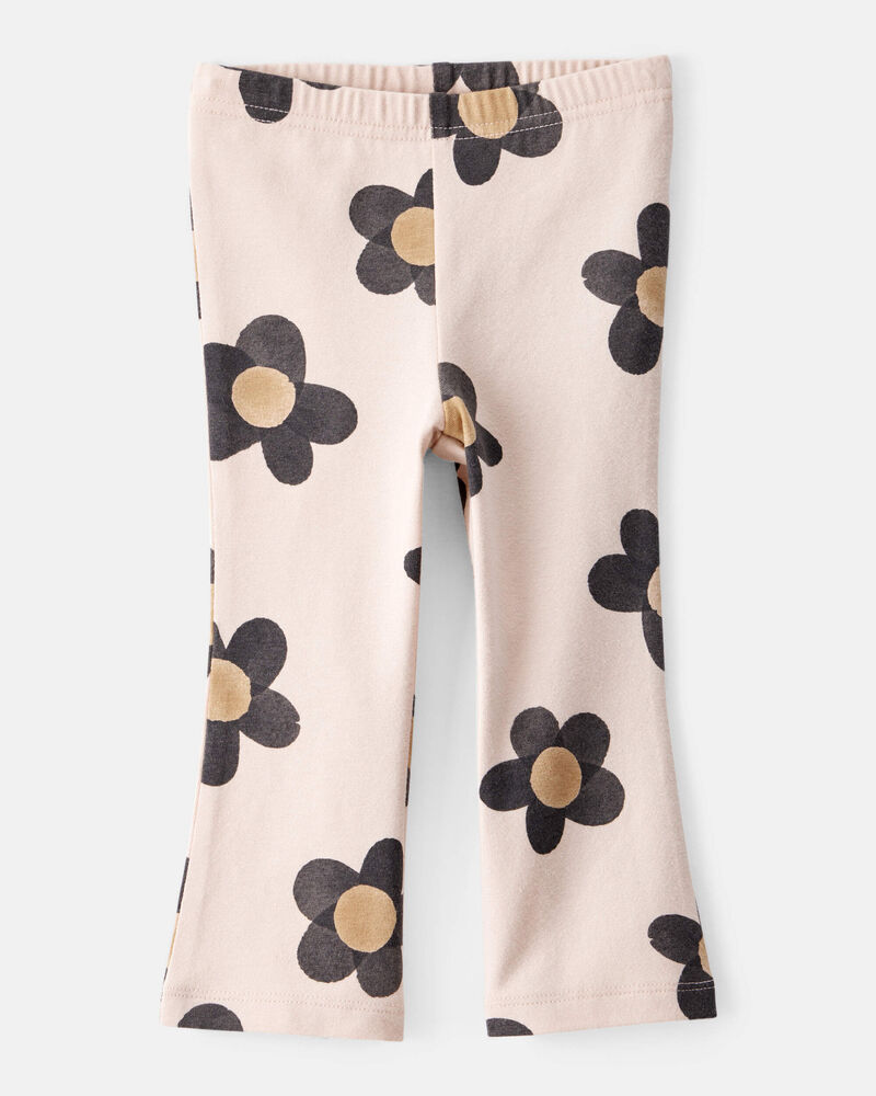 Baby Girl Floral Cotton Flare Leggings, image 1 of 4 slides