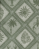 Baby Tile Print Button-Down Shirt - Green, image 2 of 3 slides