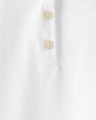 Toddler Pique Uniform Polo Shirt -  White, image 2 of 5 slides