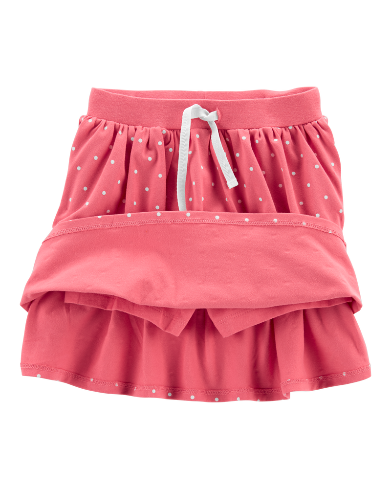 Kid Polka Dot Jersey Skort, image 2 of 4 slides