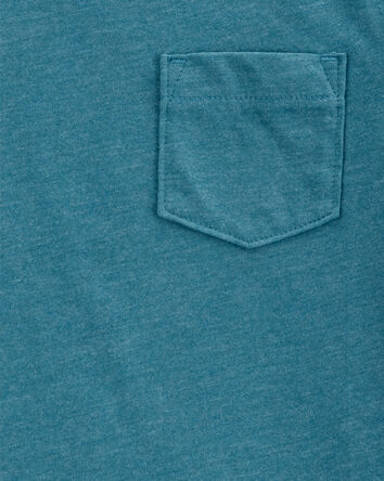Baby Solid Short-Sleeve Pocket Tee - Teal, 