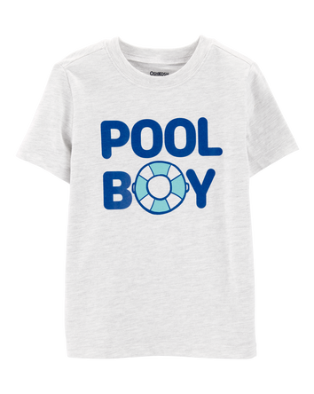 Toddler Pool Boy Short-Sleeve Graphic Tee - Grey, 