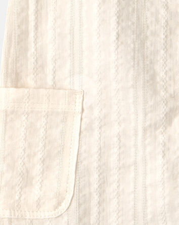 Baby Seersucker Romper - Cream, 